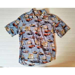 Clearwater Outfitters Men's Short Sleeve Shirt Size XL Classic Cars & Drive Ins
